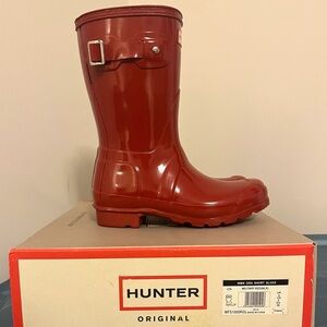 BNIB Original Hunter - The Liberty Rain Boot - Cherry Red 🍒☂️